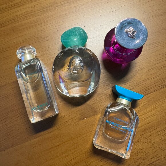 Mini Perfume Set – 4 Pieces (Moroccanoil, Versace, Hermès, Armani) - Picture 2 of 7